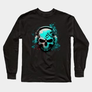 Hardcore Gamer Skull Long Sleeve T-Shirt